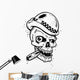 Punk Tattoo Style Skull Wall Decal