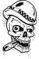 Punk Tattoo Style Skull Wall Decal