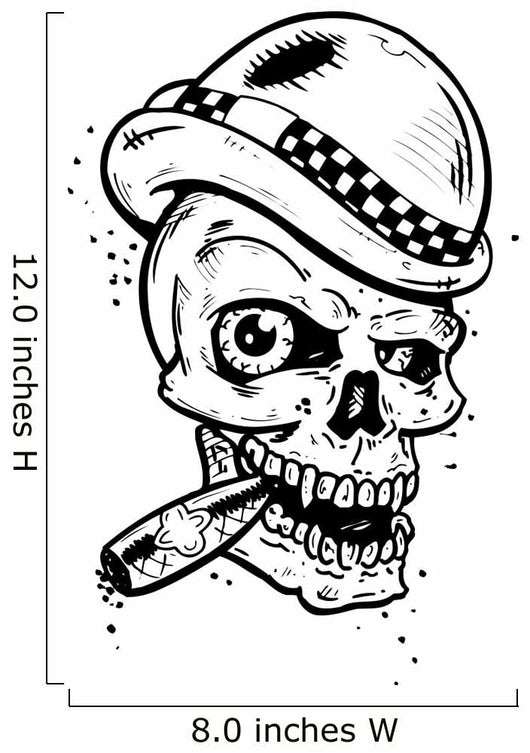 Punk Tattoo Style Skull Wall Decal