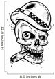 Punk Tattoo Style Skull Wall Decal