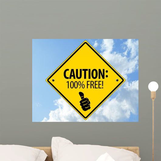 Caution 100 Wall Decal