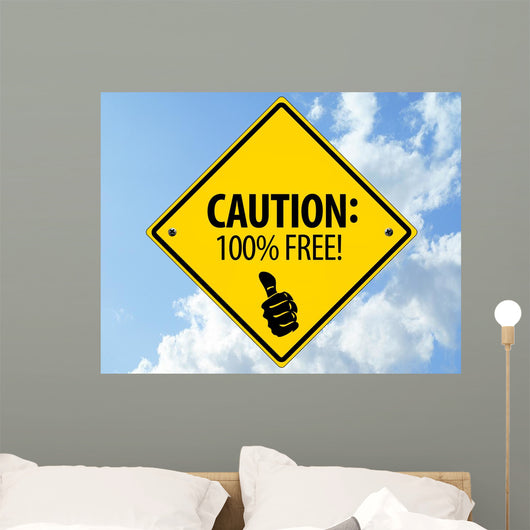 Caution 100 Wall Decal