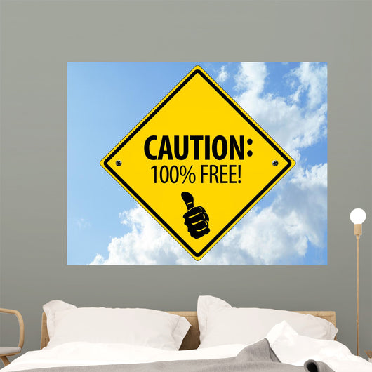 Caution 100 Wall Decal