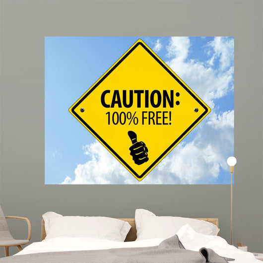 Caution 100 Wall Decal