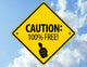Caution 100 Wall Decal