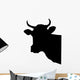 Cow Head Wall Decal