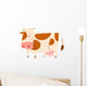 Cartoon Animals Spotted Cow Wall Decal
