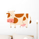 Cartoon Animals Spotted Cow Wall Decal