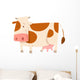 Cartoon Animals Spotted Cow Wall Decal