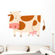 Cartoon Animals Spotted Cow Wall Decal