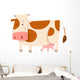 Cartoon Animals Spotted Cow Wall Decal