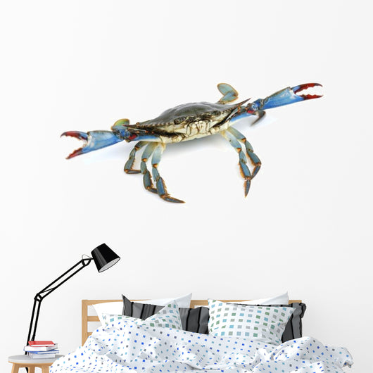 Live Blue Crab Wall Decal