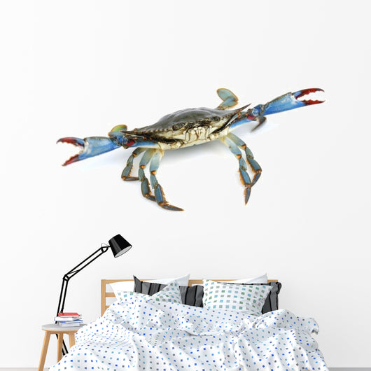 Live Blue Crab Wall Decal