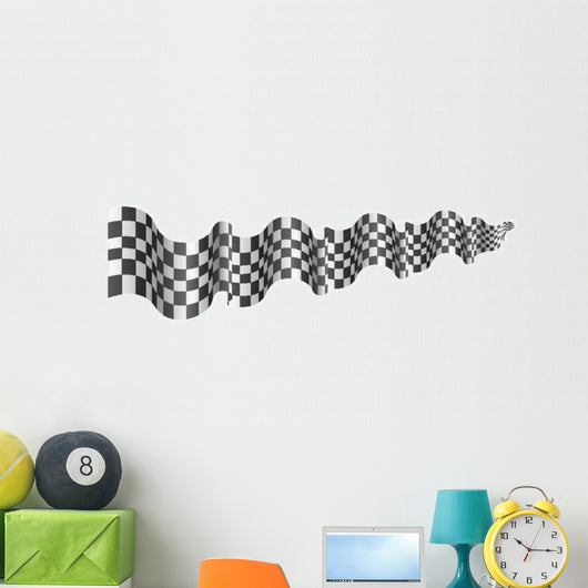 Checkered Flag Long Size Wall Decal