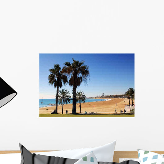 Spain Barcelona Beach Wall Decal Design 2