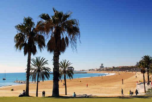 Spain Barcelona Beach Wall Decal Design 2