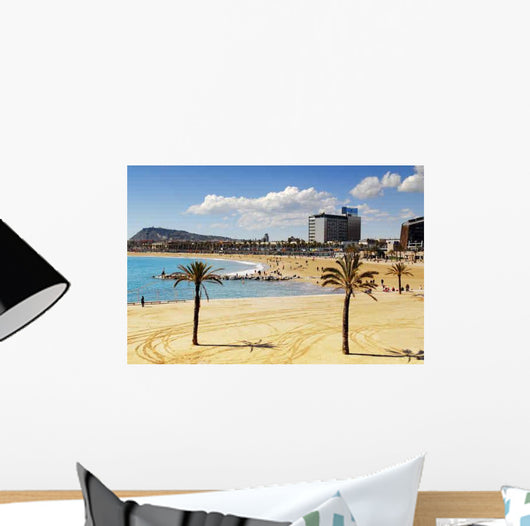 Spain Barcelona Beach Wall Decal Design 1