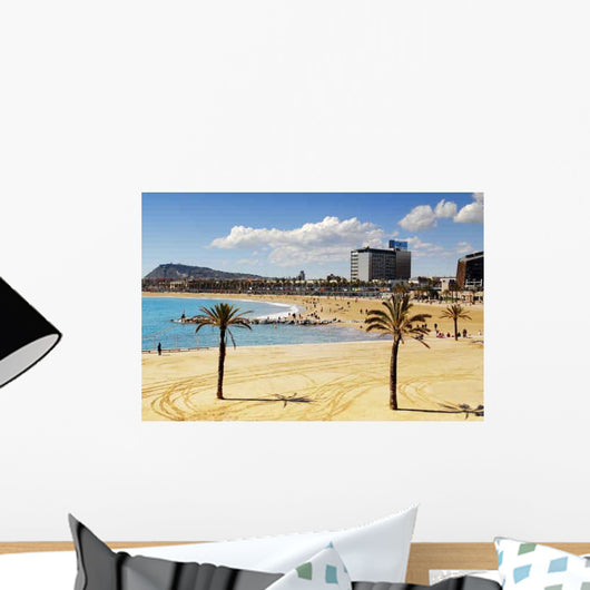 Spain Barcelona Beach Wall Decal Design 1