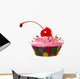 Big Cherry Cupcake Wall Decal