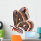 Flying Cecropia Moth White Wall Decal