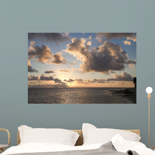 Cloudscape over Ocean and Wall Decal