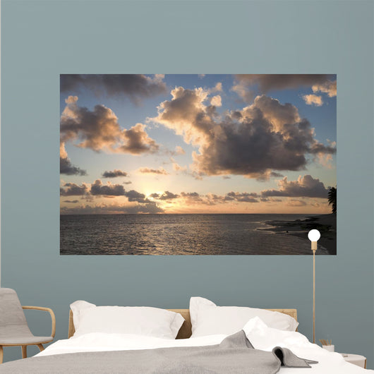 Cloudscape over Ocean and Wall Decal