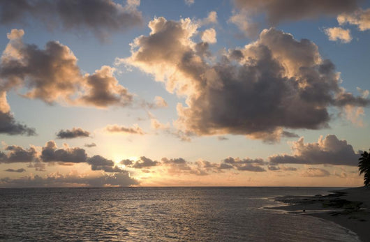 Cloudscape over Ocean and Wall Decal