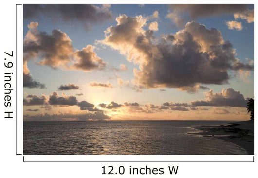 Cloudscape over Ocean and Wall Decal