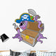 Pirate Octopus with Chest Wall Decal Design 2