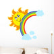 Lurking Sun with Rainbow Wall Decal