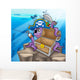 Pirate Octopus with Chest Wall Decal Design 1
