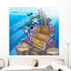 Pirate Octopus with Chest Wall Decal Design 1
