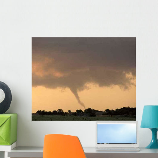 Red Tornado Wall Decal