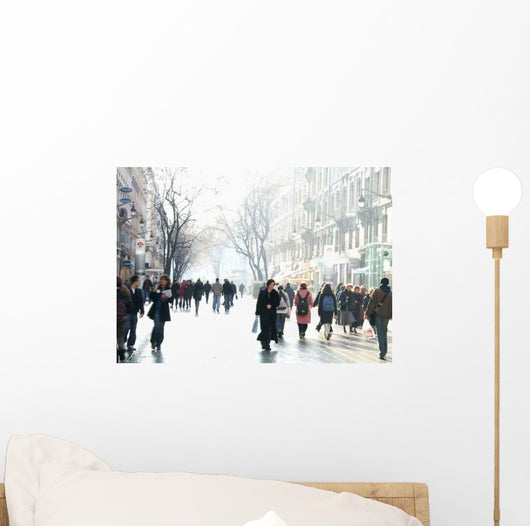 Pedestrian Street Wall Decal