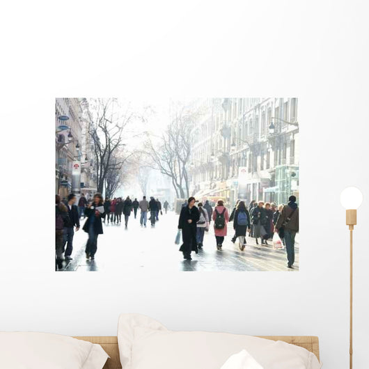 Pedestrian Street Wall Decal