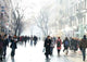 Pedestrian Street Wall Decal