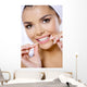 Portrait Beautiful Woman with Wall Decal