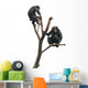 Chimpanzees on a Bare Tree Wall Decal