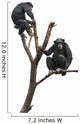 Chimpanzees on a Bare Tree Wall Decal