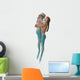 Mermaid Couple Wall Decal Design 1