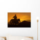 Cowboy over Sunset Wall Decal