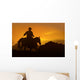 Cowboy over Sunset Wall Decal