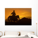 Cowboy over Sunset Wall Decal