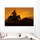 Cowboy over Sunset Wall Decal