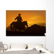 Cowboy over Sunset Wall Decal
