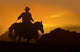 Cowboy over Sunset Wall Decal