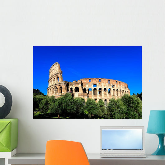 Blue Sky Day Colosseum Wall Decal