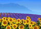 Lavender and Sunflowers Wall Decal