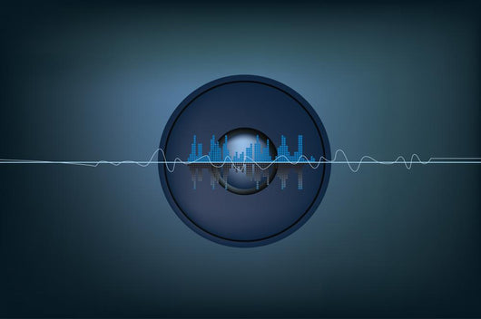 Illustration Soundwaves and Speaker Wall Decal