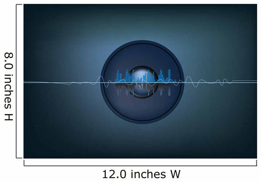 Illustration Soundwaves and Speaker Wall Decal